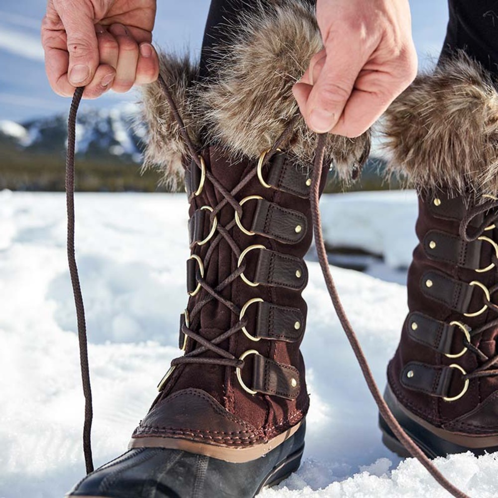 SOREL Joan of Arctic Women’s Waterproof Leather & Suede Boot Hawk Brown Size 7